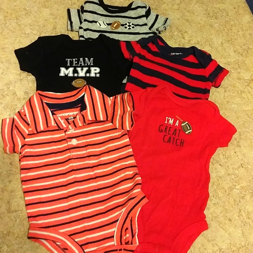 5 piece Carter Boys versatile onesies